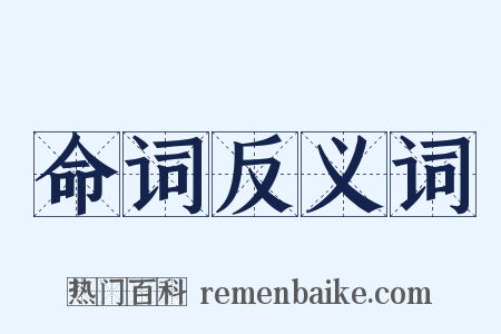 命词反义词是什么意思的图片